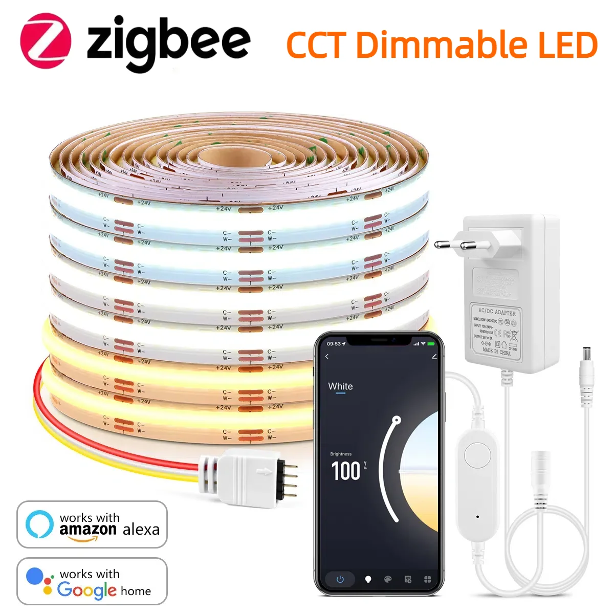 Smart Home For Windows - Zigbee 3.0 CCT 2700K-6500K Dimmable COB