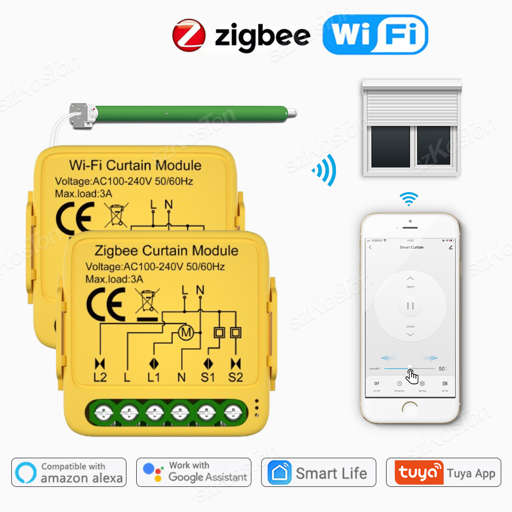 Smart Home For Living - Tuya ZigBee WiFi Smart Curtain Switch