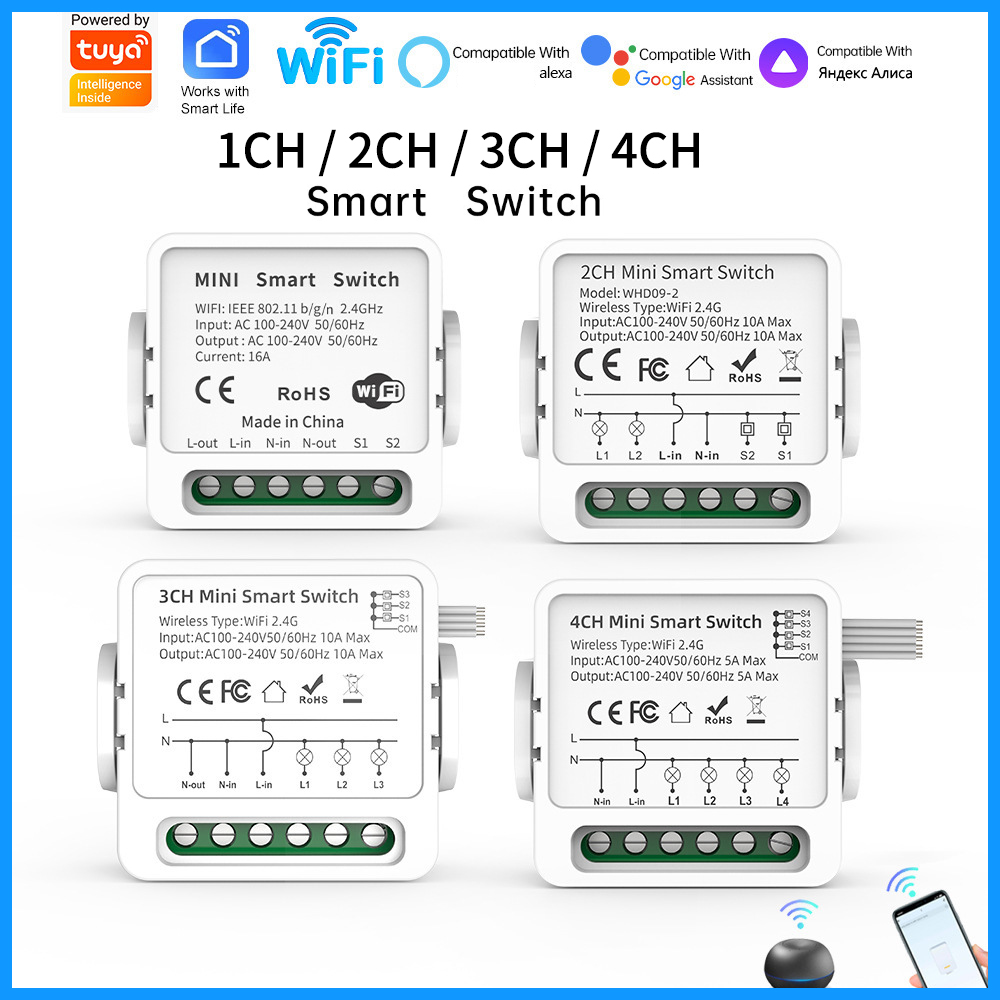 Tuya WiFi Smart Switch 1/2/3/4 - огляд і ціна Smart Home For Living