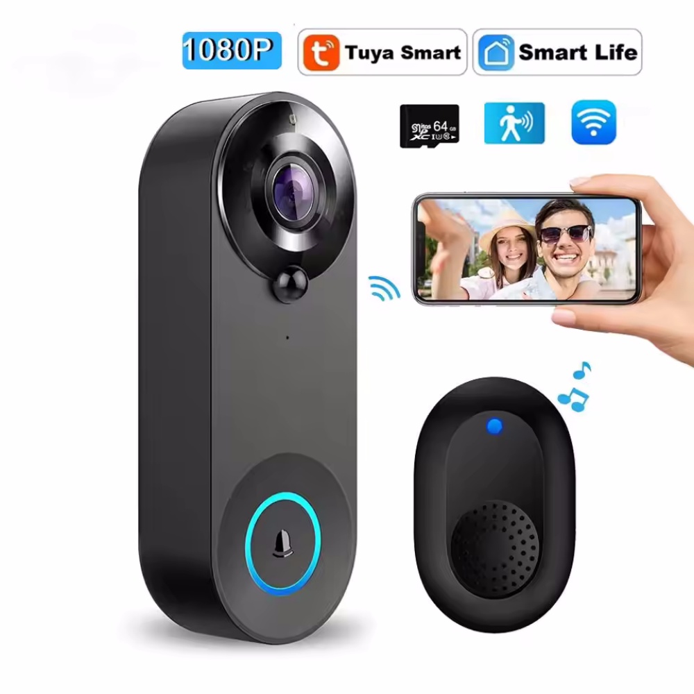 Tuya 1080P Wireless WIFI Doorb - огляд і ціна Smart Home Battery Camera