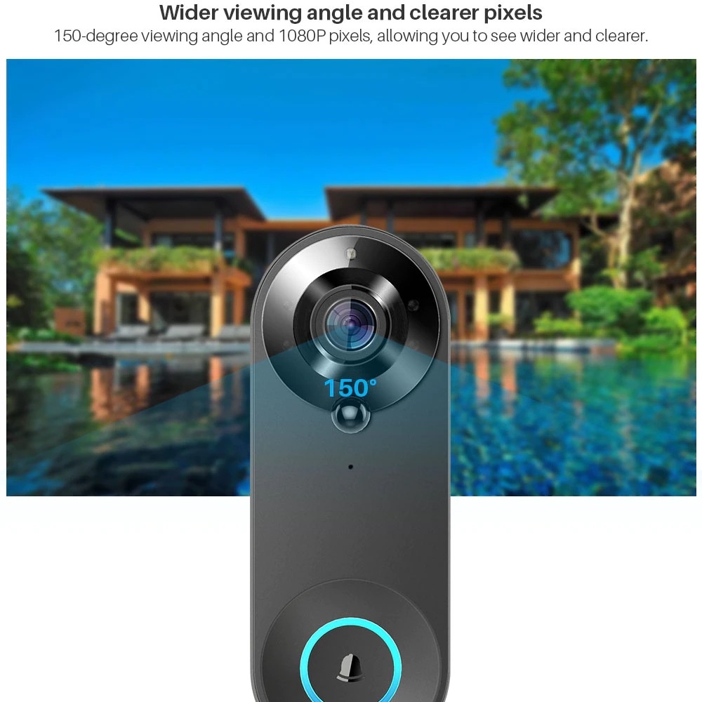 Tuya 1080P Wireless WIFI Doorb - огляд і ціна Smart Home Battery Camera