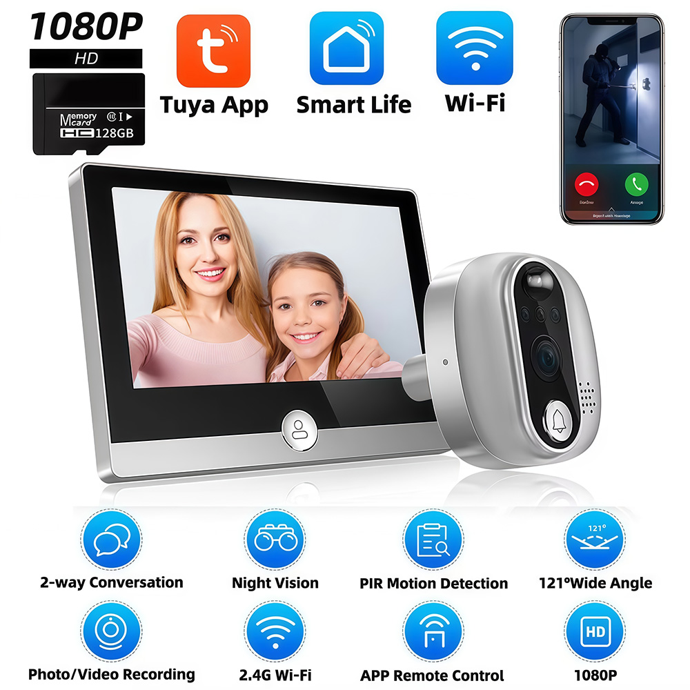 Tuya 1080P WiFi Door Bell Came - огляд і ціна Smart Home Battery Camera