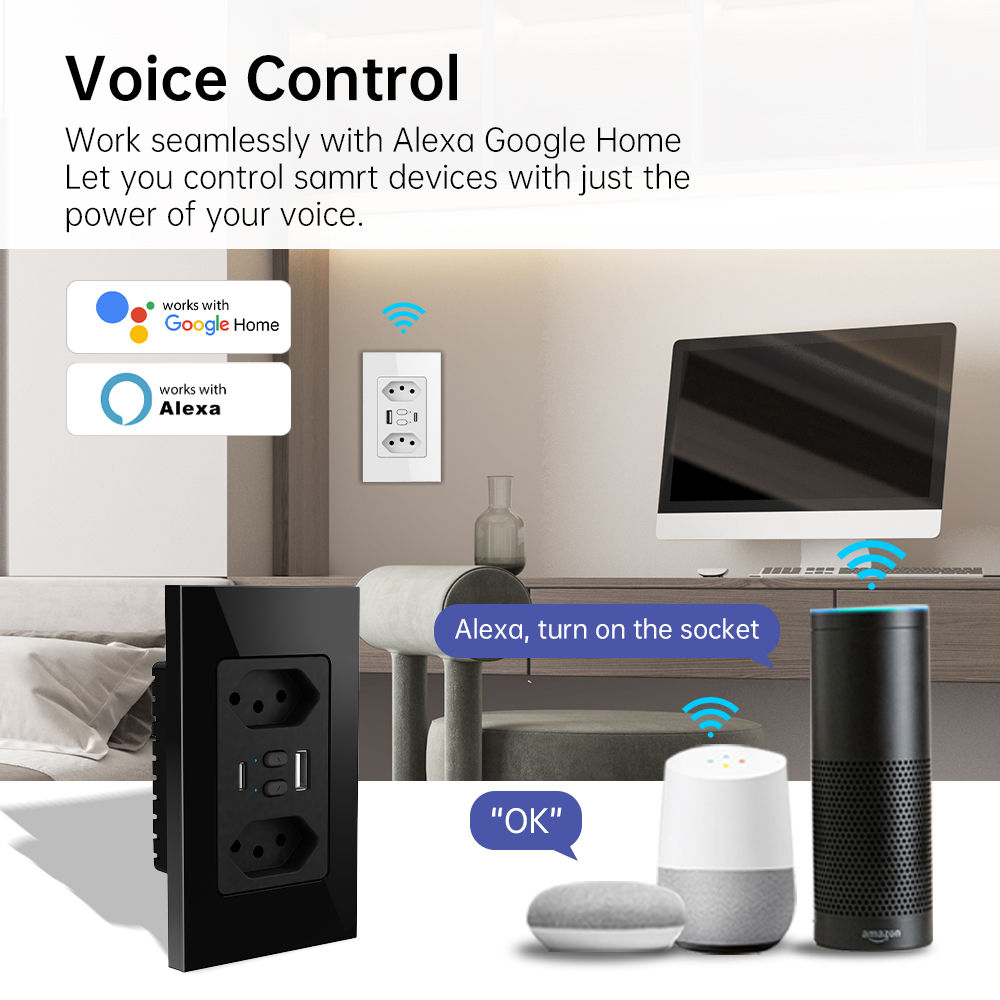 MANHOT Wifi Smart Brazil Socke - огляд і ціна Smart Home For Living
