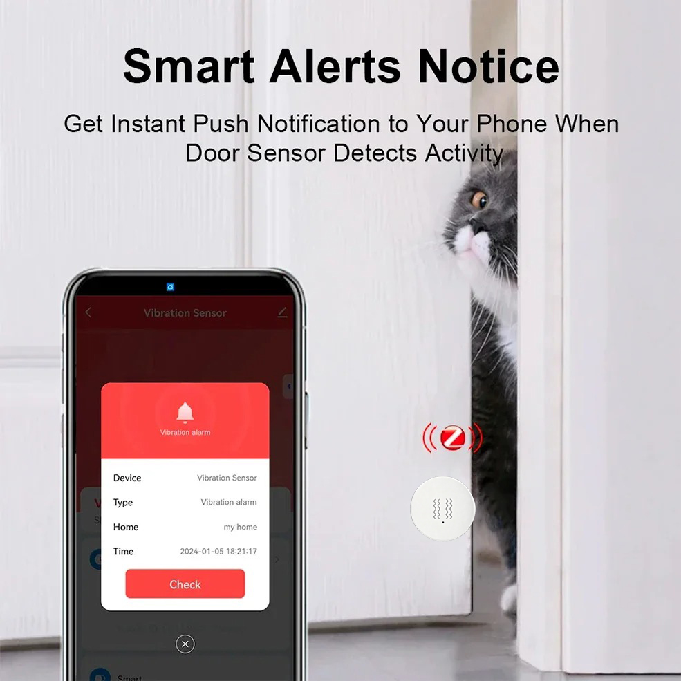 Tuya ZigBee Smart Vibration &  - огляд і ціна Smart Home Security System