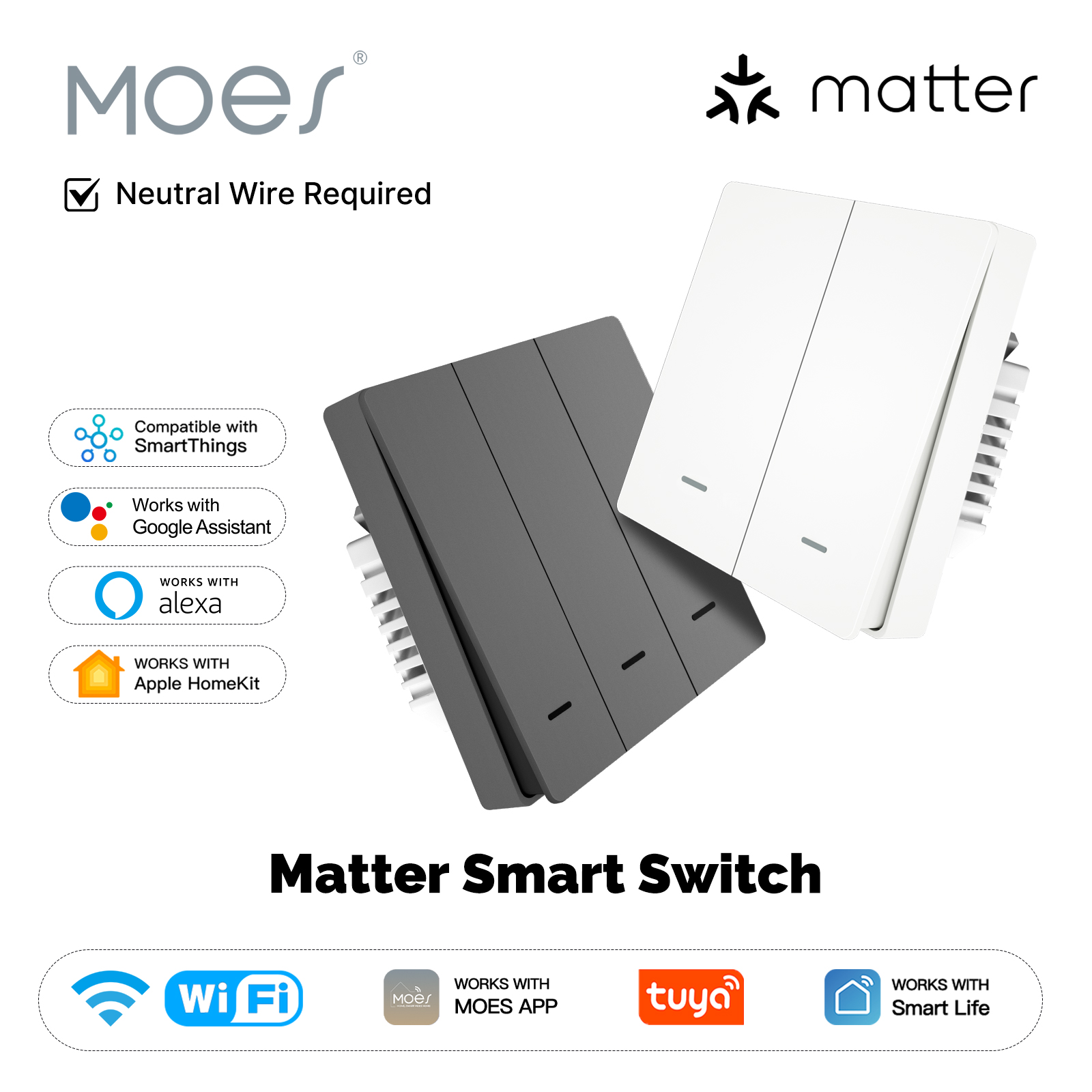 MOES Matter Tuya WiFi Smart Li - огляд і ціна Smart Home For Living