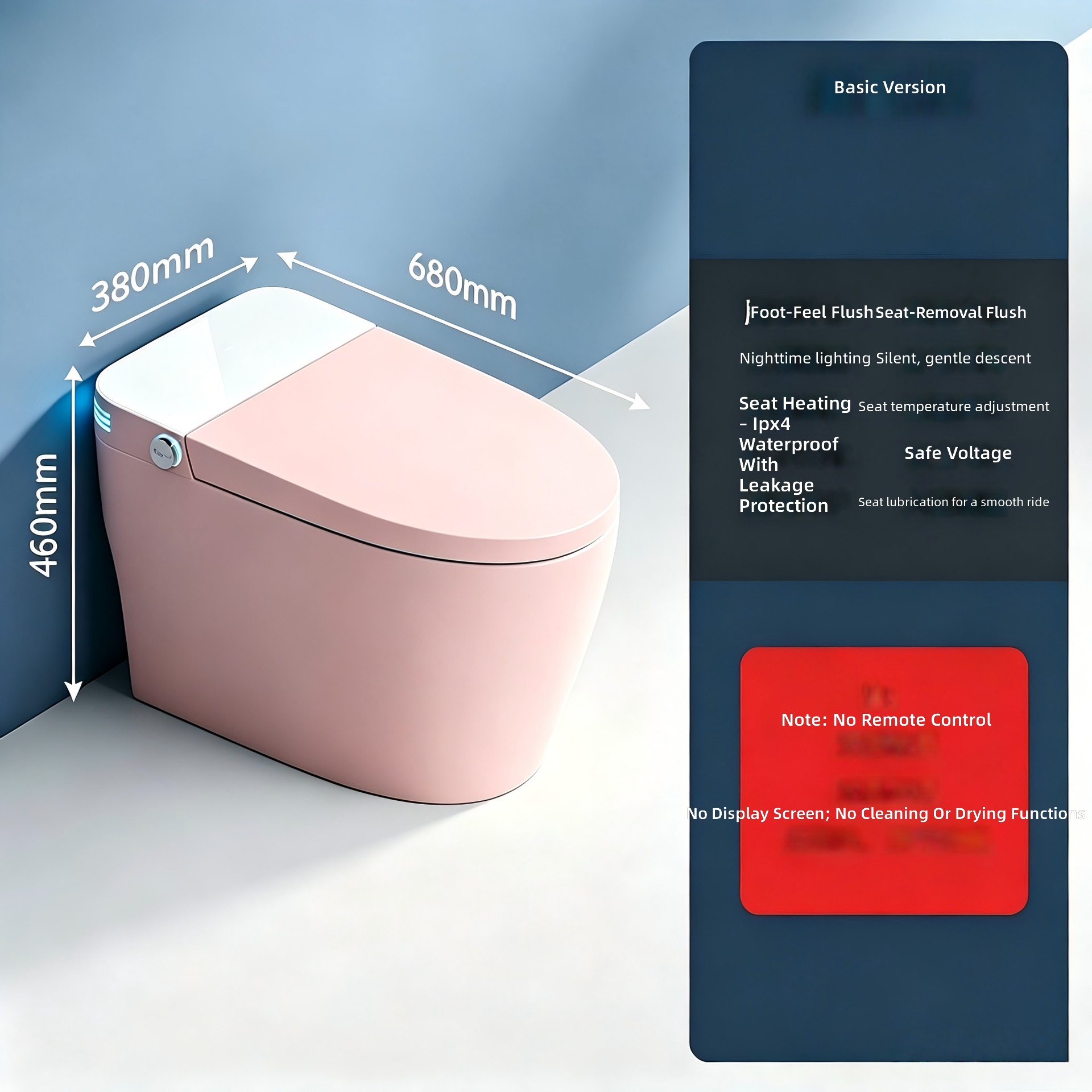 Smart Toilet, Pink, All-in-1 A - огляд і ціна Smart Home Uses