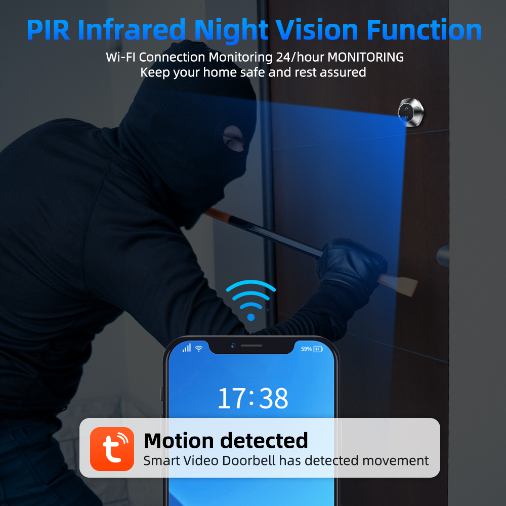 1080P WiFi Peephole Tuya Smart - огляд і ціна Smart Home Battery Camera